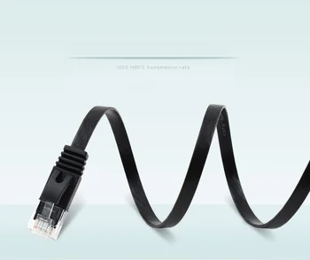 

10M 33FT Pure copper wire CAT6 Flat UTP Ethernet Network Cable RJ45 Patch LAN cable black white color