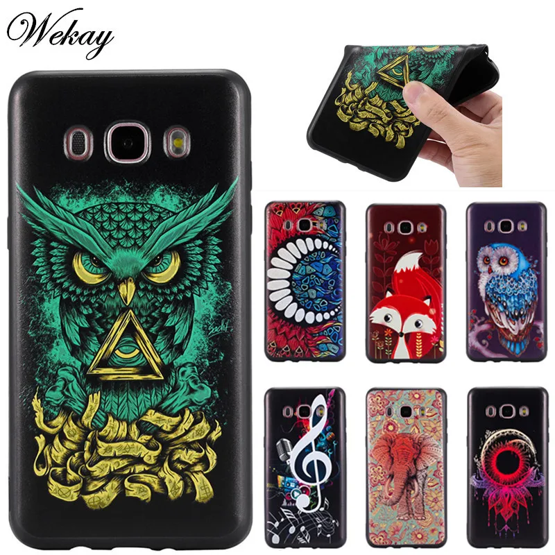 

Wekays Case sFor Samsung Galaxy J3 J5 2016 J310 SM-J310F J510 SM-J510F 3D Cute Cartoon Owl Soft TPU Silicone Fundas Cover Cases