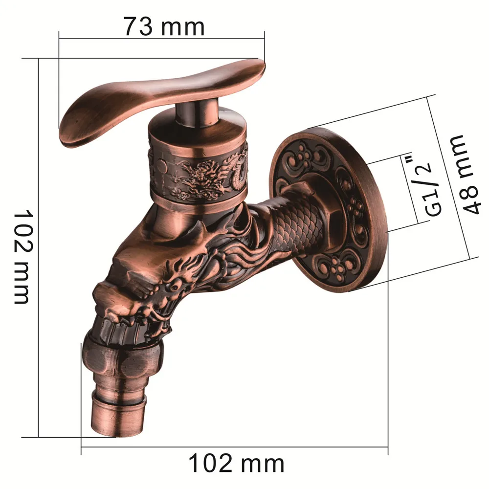 Кран для ванной комнаты из латунного сплава Античная бронза кран кухня открытый сад краны стиральная машина Швабра античный декоративный кран Mci