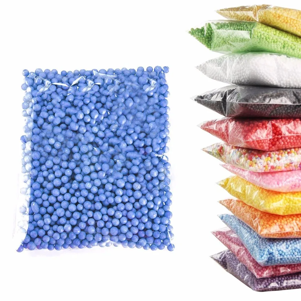 

Colorful Styrofoam Foam Balls for Slime Party Decoration Polystyrene Beads for Kid'S Handmade Slime Making Art DIY Crafts Home