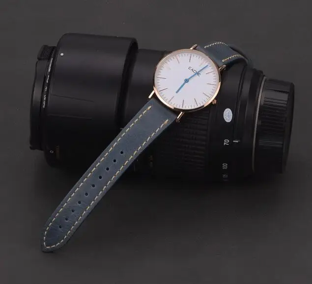 EACHE Classical Quick Release Spring bar Watch Bands 18mm 20mm 22mm More Colors Leather Watch Strap