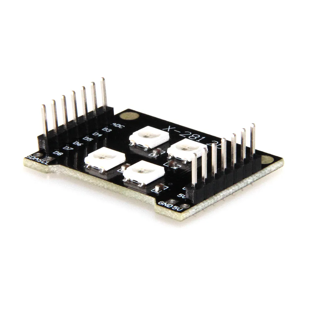 X 281 2B WS2812B RGB светодио дный модуль для встроенный 4 красочные wavgat ESP8266|module led|module led