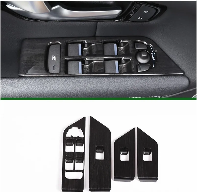 

4pcs Luxury Interior Accessory For Landrover Range Rover Evoque 2012-2017 Window lift Switch Button Frame Cover Trim Stickers
