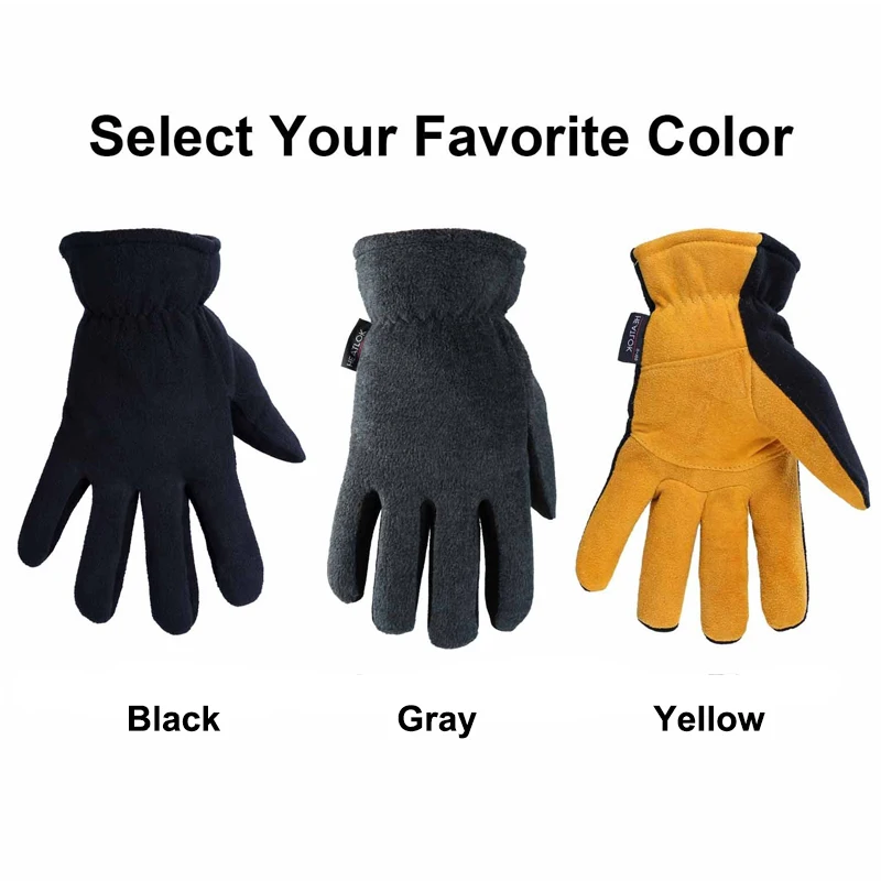 OZERO Men's Work Driver Gloves Deerskin Winter Warm Windproof Security Protection Wear Safety Working For Men Woman Gloves 9009 OZERO Men's Work Driver Gloves Deerskin Winter Warm Windproof Security Protection Wear Safety Working For Men Woman Gloves 9009