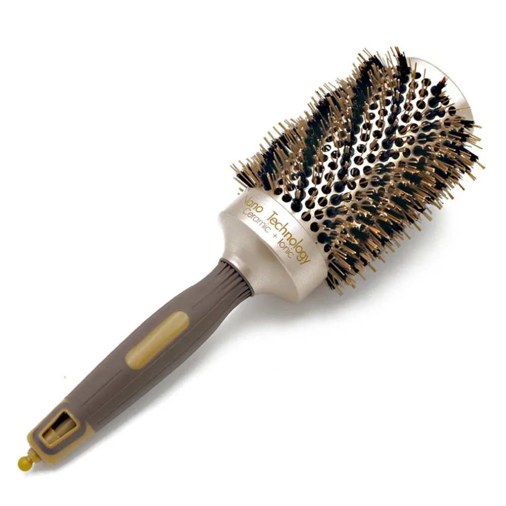 

Special Gold Cylinder Curling Hair Comb Hairdressing Set Pointed Tail Comb Aluminum Tube Ceramic Rolling Comb