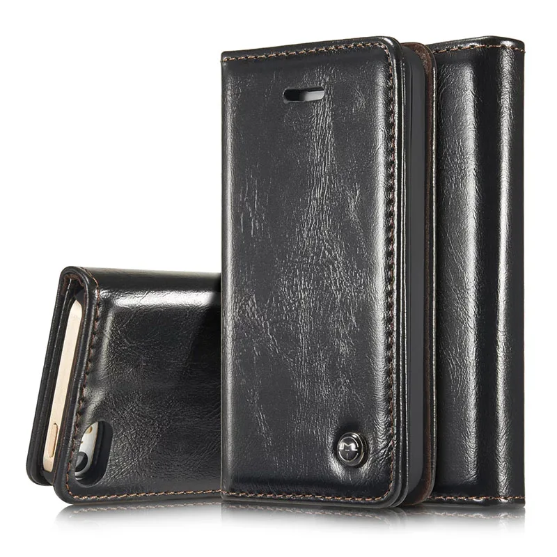 comprar Para o iPhone Da Apple SE caso de Couro Capa Filp Luxo Ímã para ipone 5S caso Carteira com Titular do Cartão de Suporte de Volta cobrir