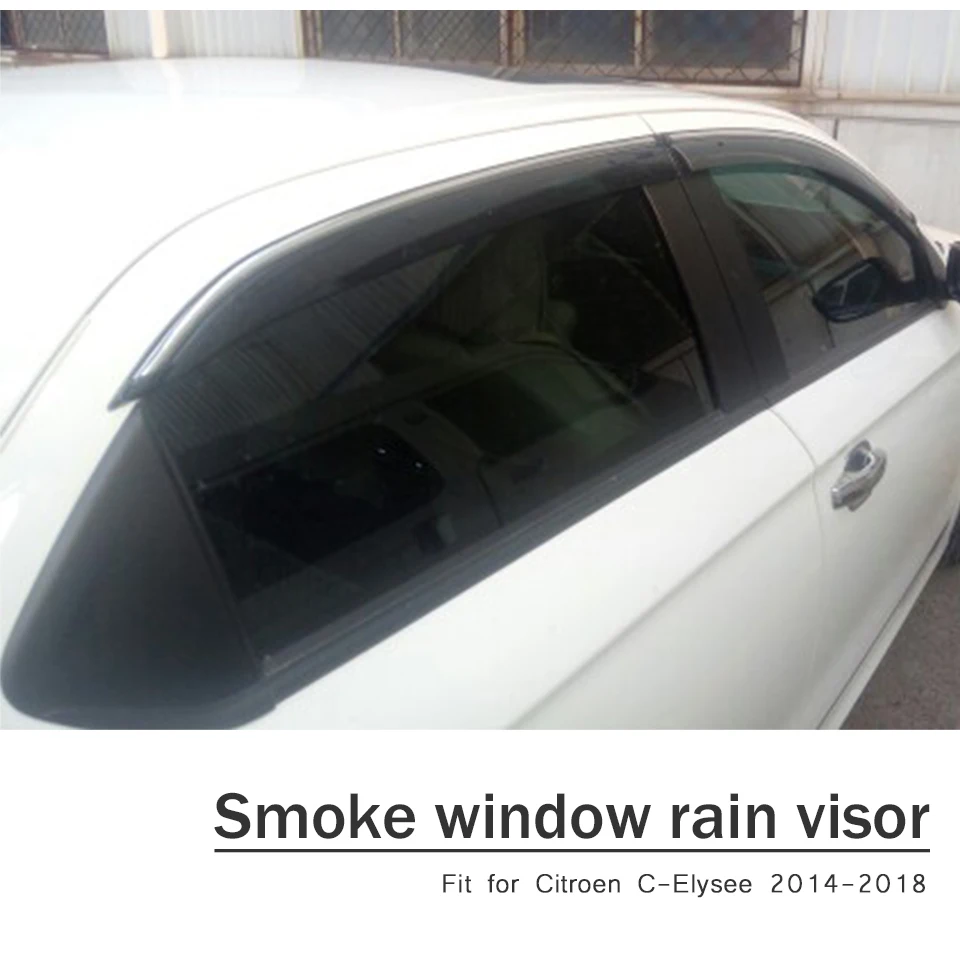 Mcrea из АБС-пластика 4 шт. стайлинга автомобилей Дым окна Защита от солнца дождь козырьки защита для C-Elysee аксессуары