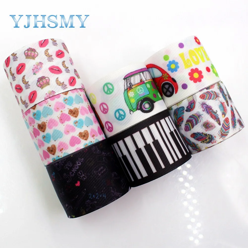 YJHSMY G-18801-749 38 мм 5 ярдов Мультяшные печатные корсажные ленты DIY ручная работа