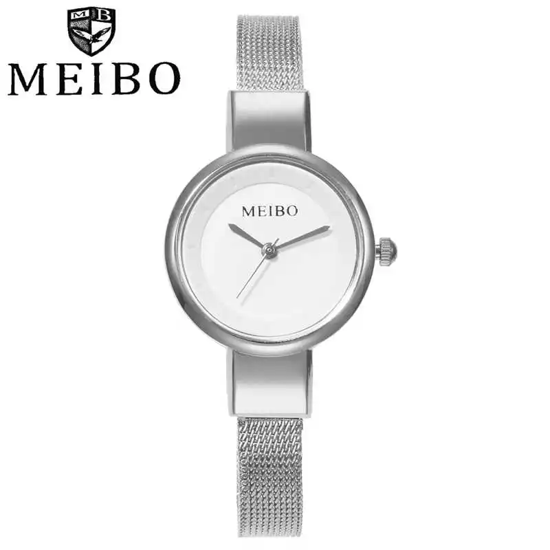 MEIBO модные тонкие Newv ремешок для женщин браслет из нержавеющей стали часы