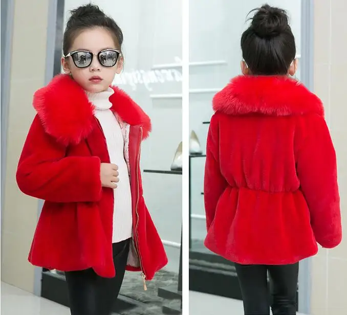 

Baby Girl Jacket Autumn Winter Fur Coat 2016 Long Sleeve Fashion Jackets For Girls Kids Clothes Teens