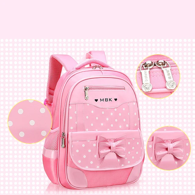 2 Pcs/Set Children School Bags for Girls Backpack Kids Dots Printing Backpacks Schoolbag kids Waterproof Primary School Backpack - Image 4