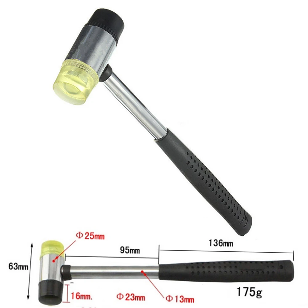 

1PCSRubber Double Sided Two-ended Mini Hammer Work Glazing Window Beads Hammer Head Soft Mallet Tool Woodworking Hand Tools