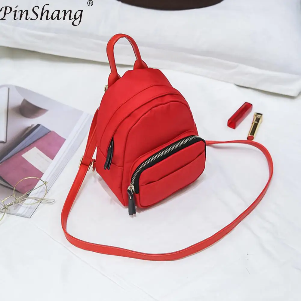 PinShang Women Backpack Fashion All match Nylon Double shoulder