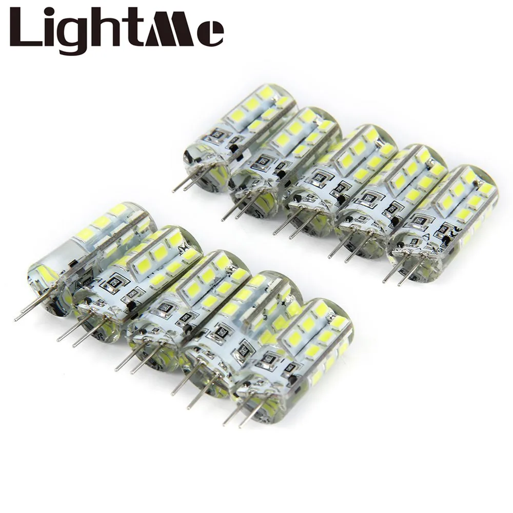 

10PCs 5W G4 Base 24 LED Lamp DC 12V Warm White Light Undimmable 360 Degrees Beam Angle Energy Saving LED Bulbs Beads