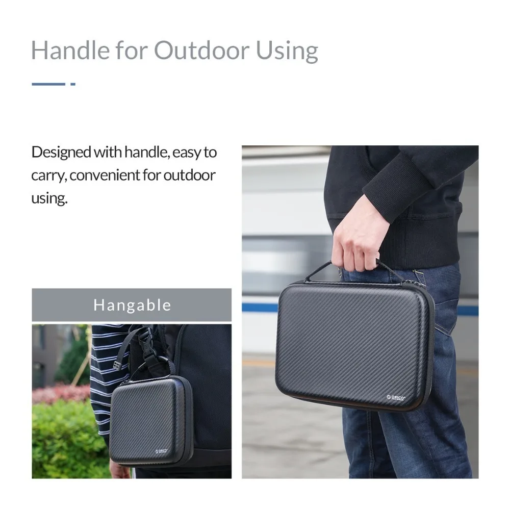 ORICO EVA Hard drive Storage Box External Hard Drive Disk Protector Cover Bag Powerbank Mobile HDD Storage Box Zipper Pouch