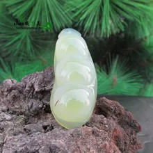 Кулон из натурального прозрачного камня цвета Халцедон нужен Fudou beans зеленый агатовый нефритовый кулон подлинный для мужчин и женщин
