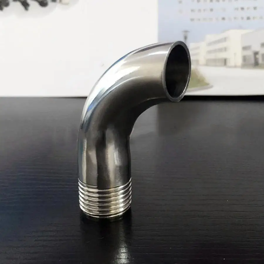 19 мм 3/4 &quotтруба OD стыковая сварка x 1/2&quot BSPT мужской 90 градусов локоть SUS 304