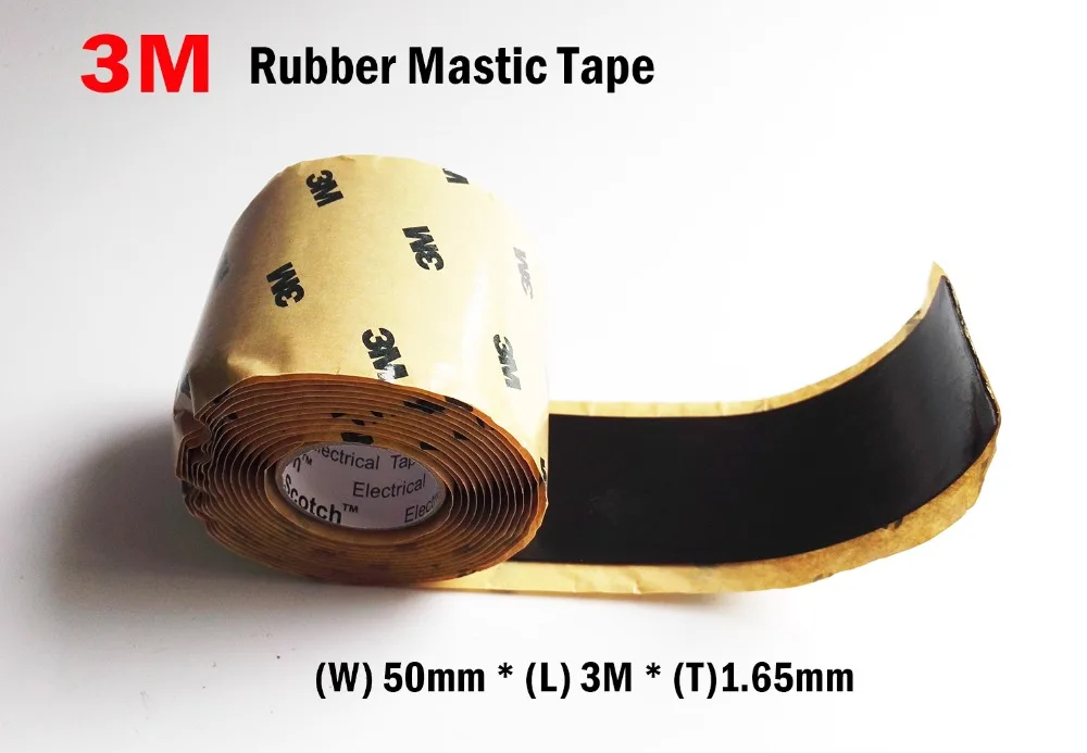 FREE SHIPPING 2 in x 10 Ft 3M SCOTCH 2228 RUBBER MASTIC TAPE BLACK 