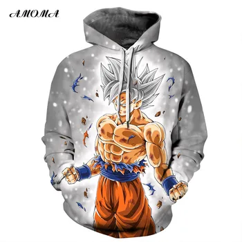 

AMOMA Unisex Realistic Japanese Animation Dragon Ball Naruto Bleach 3D Print Pullover Hoodie Hooded Sweatshirt