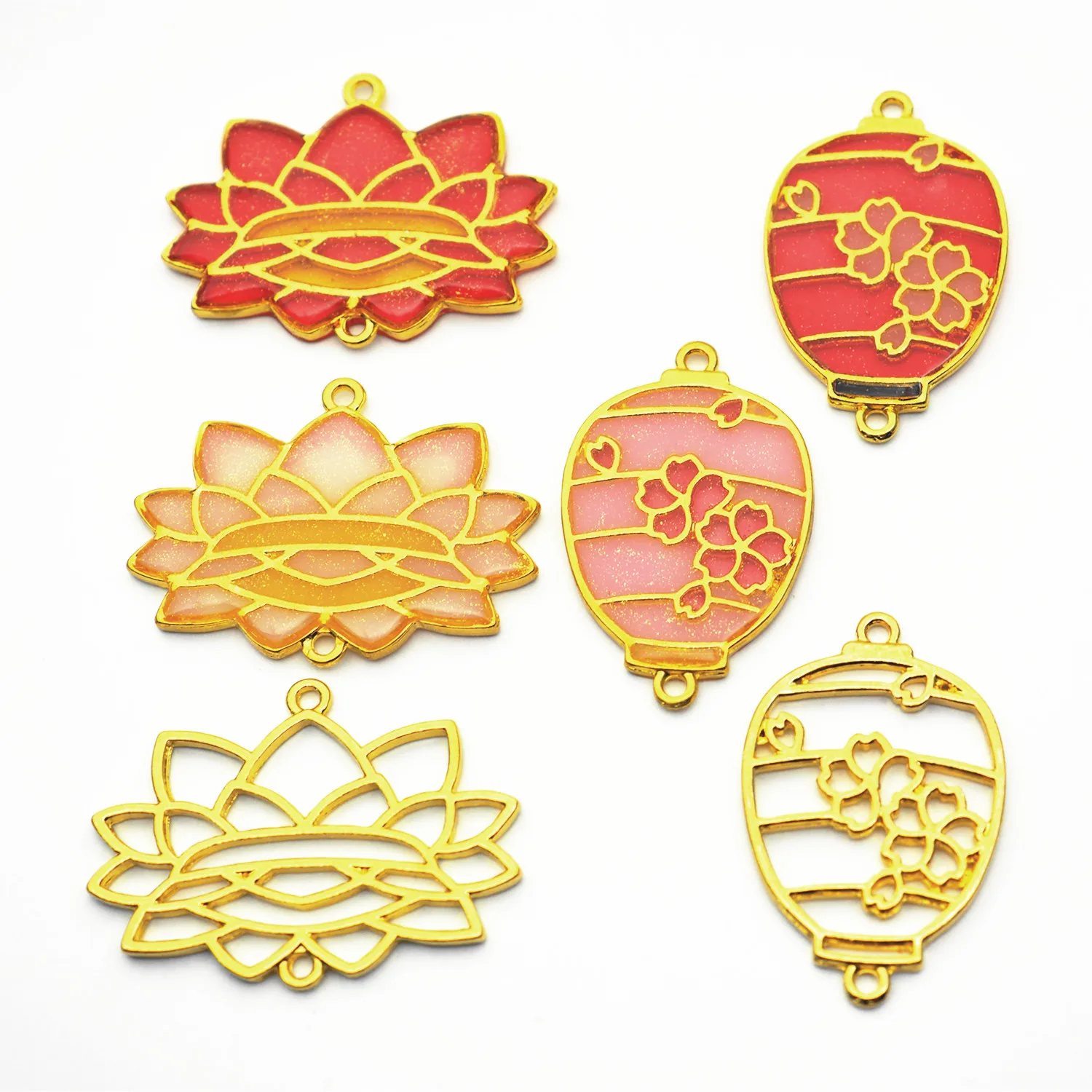 

5pcs/lot Light Jewelry Making Findings Metal Frame Pendant Charm Bezel Setting Cabochon Setting UV Resin Charm Jewelry Bezels