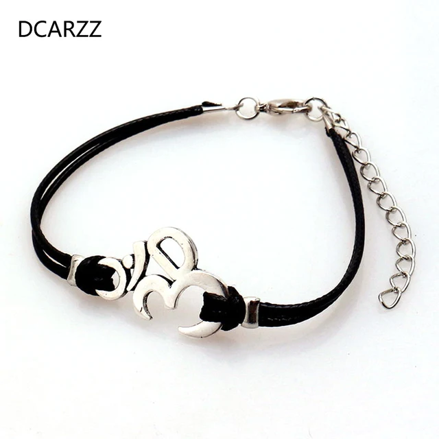 New India Yoga Hindu Buddhist Bracelet Aum Om Hinduism Outdoor New India Yoga Hindu Buddhist Bracelet Aum Om Hinduism Outdoor Leather Silver Women