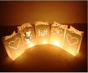 

Wholesale Wedding Party Birthday Halloween Valentine's day Products Flame Retardant Paper Candle Bag Hot Sale 100PCS/LOT