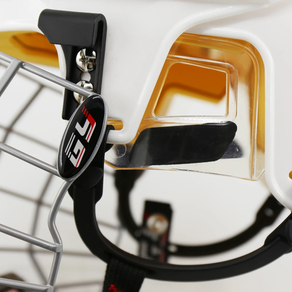 Улучшенный хоккейный шлем комбинированная маска для защиты лица клетка стальная защита оборудование детский хоккейный механизм желтый удобный вкладыш
