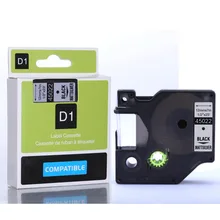 Compatible Dymo D1 Tapes Cartridge 12mm Black on Sliver for dymo 45022