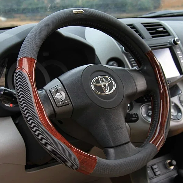 Buy Graining PU Leather Car Steering Wheel Cover