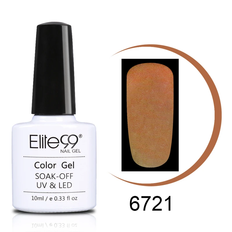 R-6721 Elite99 10 мл Macaron цветной УФ гель лак для ногтей светодиодный Гель-лак для маникюра флуоресцентный дизайн ногтей гель для дизайна ногтей стойкий лак - Цвет: R-6721