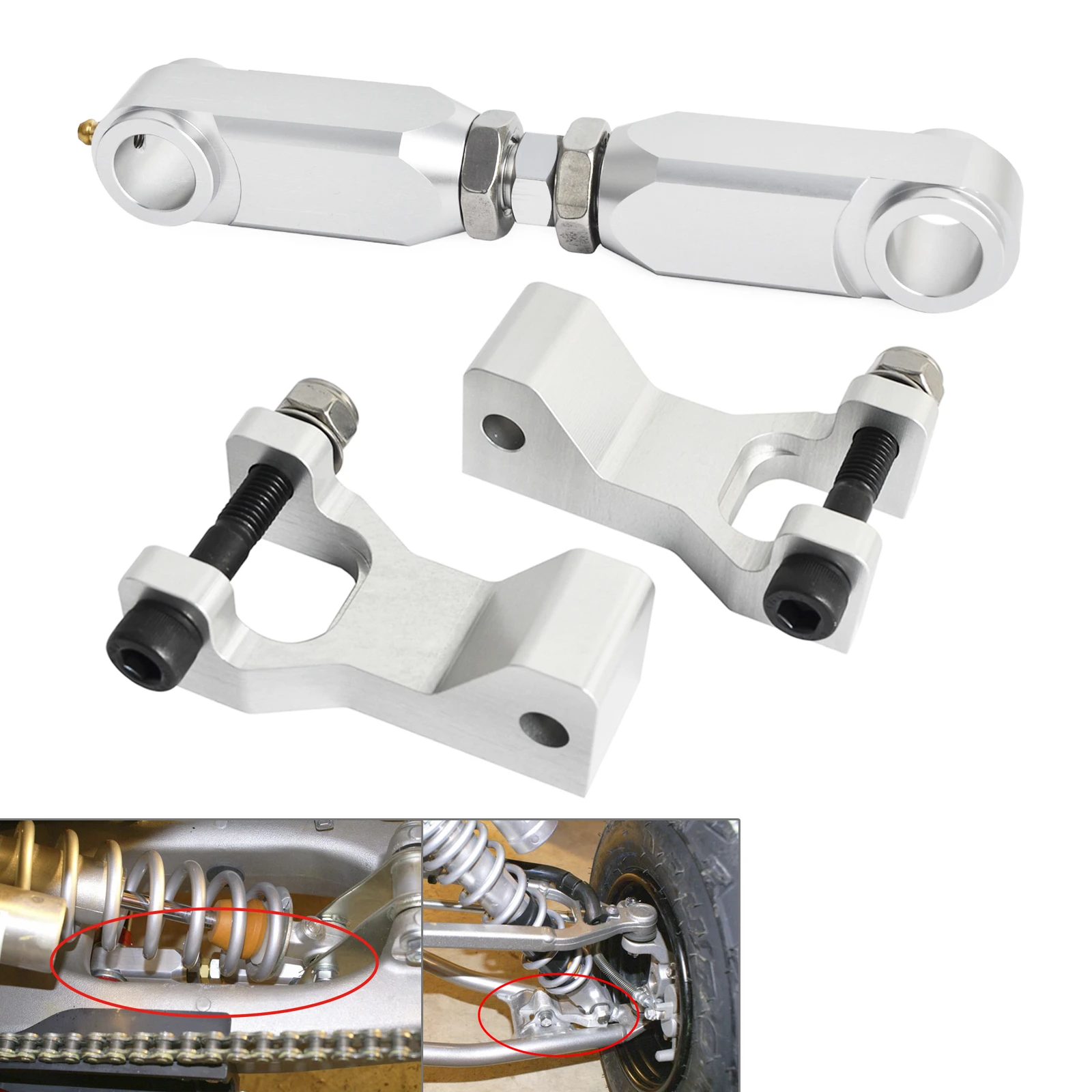 Atv Front And Rear Lowering Kit For Yamaha Raptor 350 20042013 Raptor