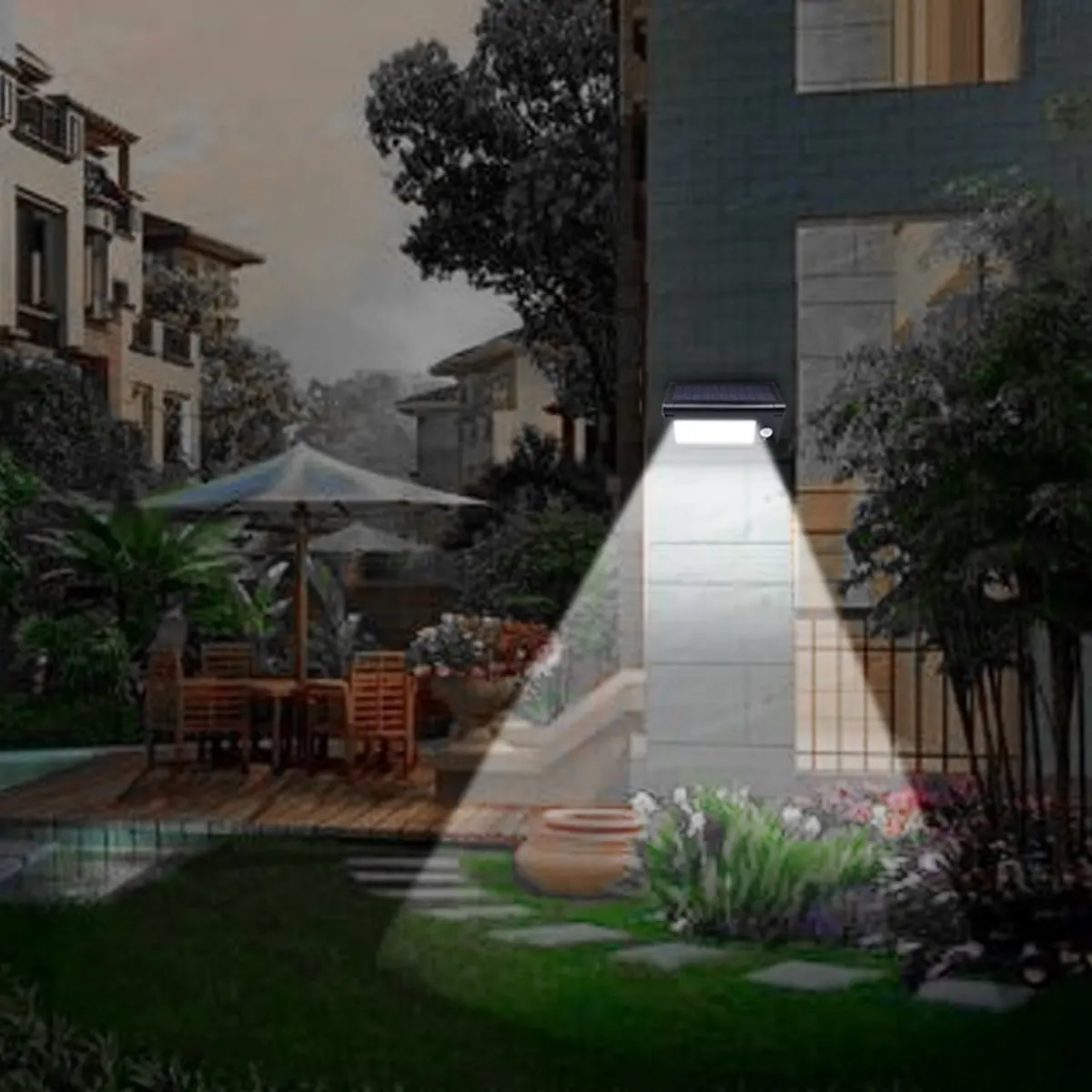 Sensor de Movimento ao ar Modos de Luz Solar do Jardim Luz ao ar Dcoo Luzes Solares Leds Livre Luz Dobrável 3 Levou Jardim Lumbrera Solar Energia Luminaria Lampada Led Energy Saving Lamp 50 11 Modos de Luz Solar Do Jardim Levou