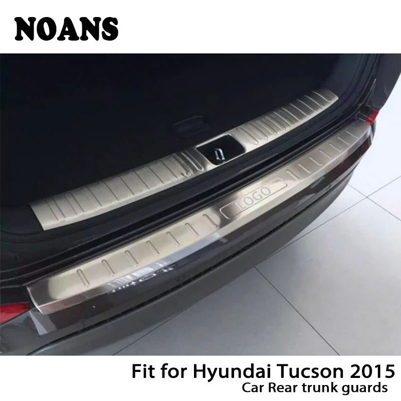 

NOANS For Hyundai Tucson 2015 Auto Car Rear Trunk Door Bumper Anti Scratch Strips Stainless Steel Accessories