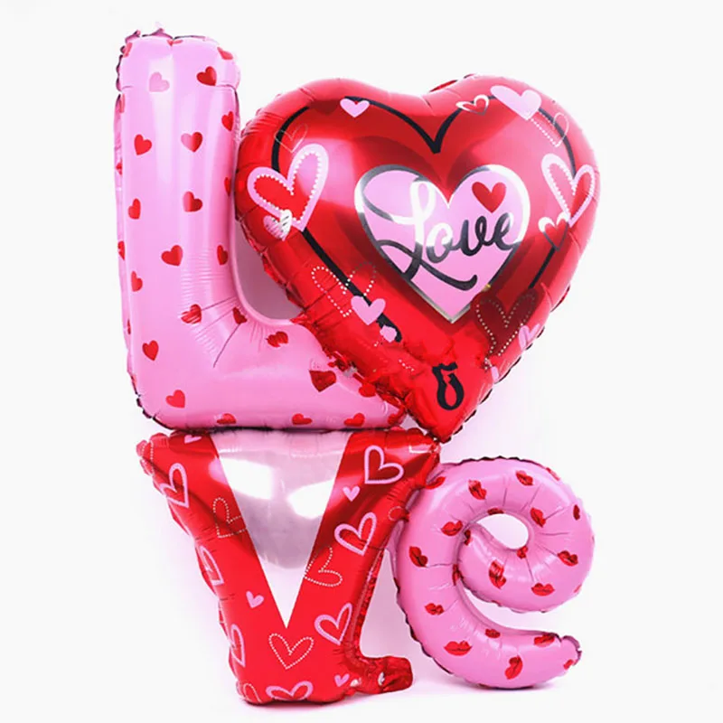 

1pcs wedding Love Letter balloons helium love heart Foil Balloon Wedding courtship Party Decoration Valentine day Supplies decor