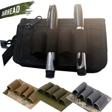 Военный нейлон 4 круглые гильза Гладкоствольного ружья журнал MOLLE сумка для охоты патроны держатель сумки рюкзак аксессуары для жилетов