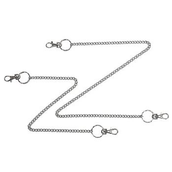 

1PCS 49cm/ 75cm Fashion Punk Hip-hop Trendy Belt Waist Chain Men Jeans Punk Silver Metal Trousers Chains Male Pants Chain