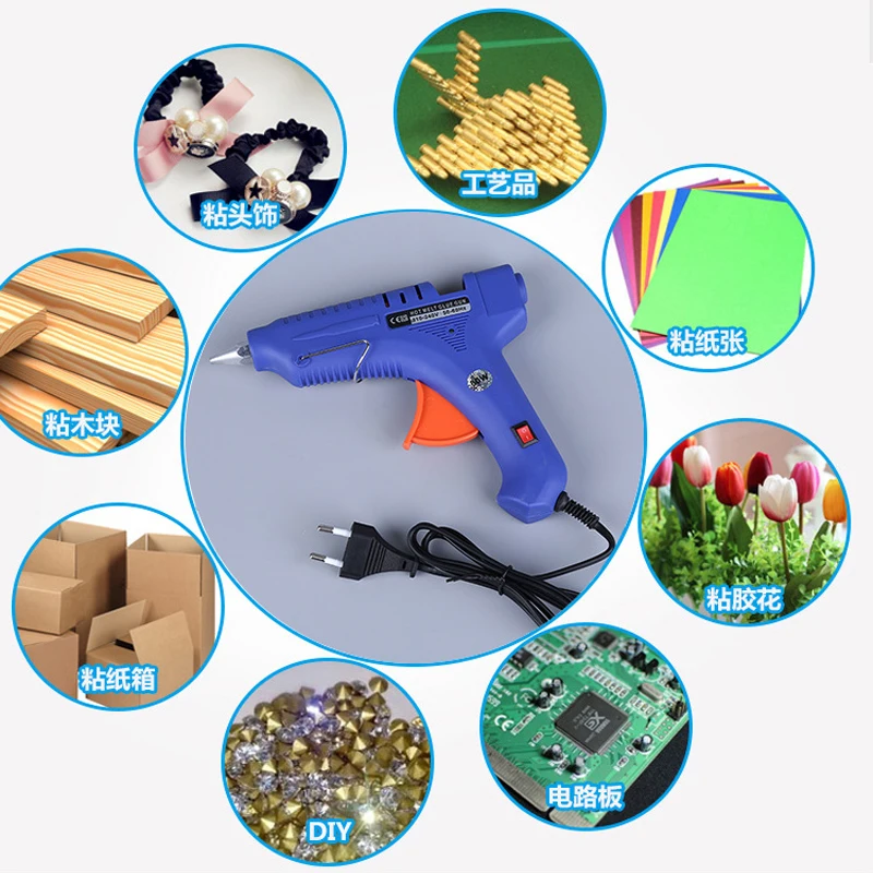 Hot melt glue gun 11mm Glue Stick Craft glues 80W 110~240V EU Plug Glue gun DIY repair power tool Professional Heat Glue gun     (1)