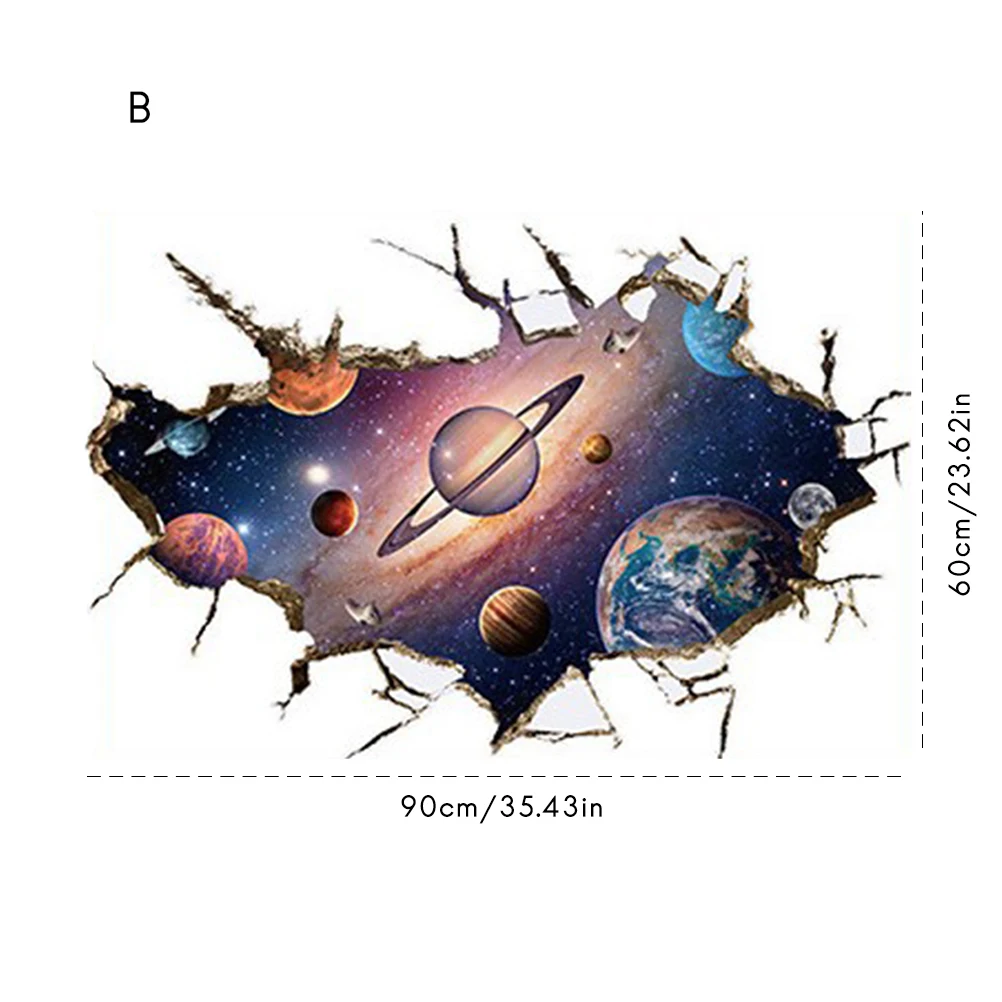 Новый Большой 3d космическое пространство стены стикеры Galaxy Star мост украшения дома для детской комнаты пол гостиная настенные наклейки в