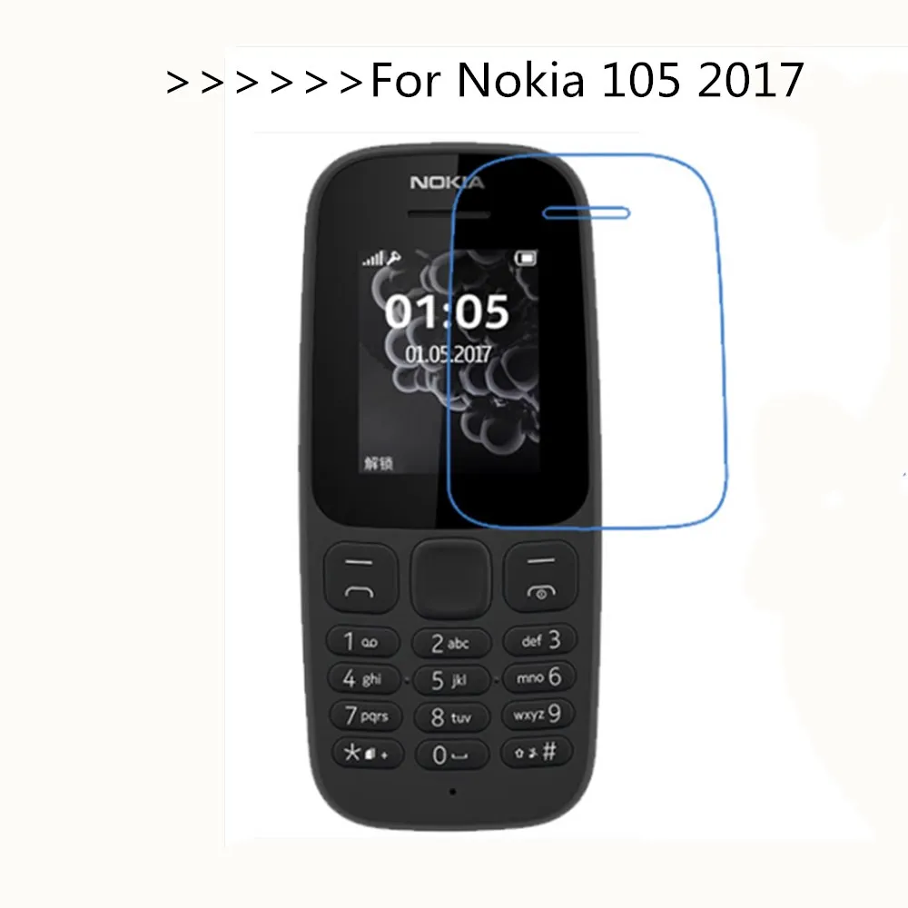 Взрывозащищенный протектор экрана для Nokia 105 2017 мягкая стеклянная устойчивая к