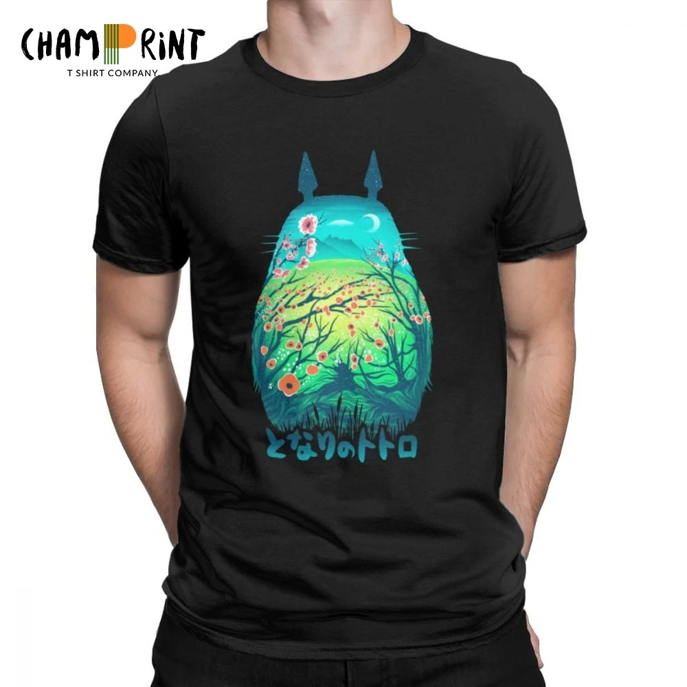 

Men's T-Shirt He Is My Neighbor Totoro Novelty 100% Cotton Tee Shirt Short Sleeve T Shirt O Neck Clothes Gift Idea