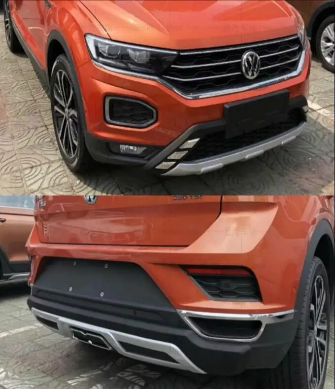 

ABS Front + Rear Bumper Diffuser Protector Guard Skid Plate For 18 Volkswagen VW T-ROC TROC 2018 2019 (2STYLE)