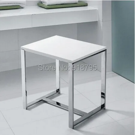 superficie solida pietra resina piccolo lucido bagno sgabello da bagno di vapore doccia sedia 16x12 pollici