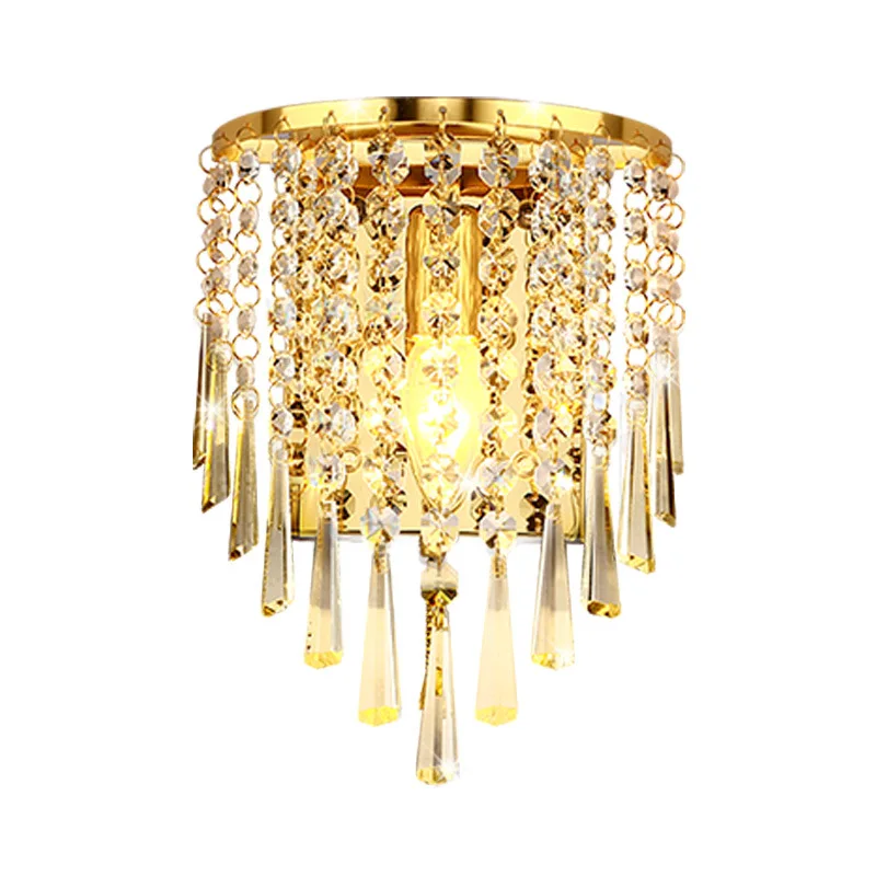 

led Wall Light Simple Modern Crystal Wall Lamp Bedroom Bedside Background Led Lamp Sconce Indoor Lighting Wholesale