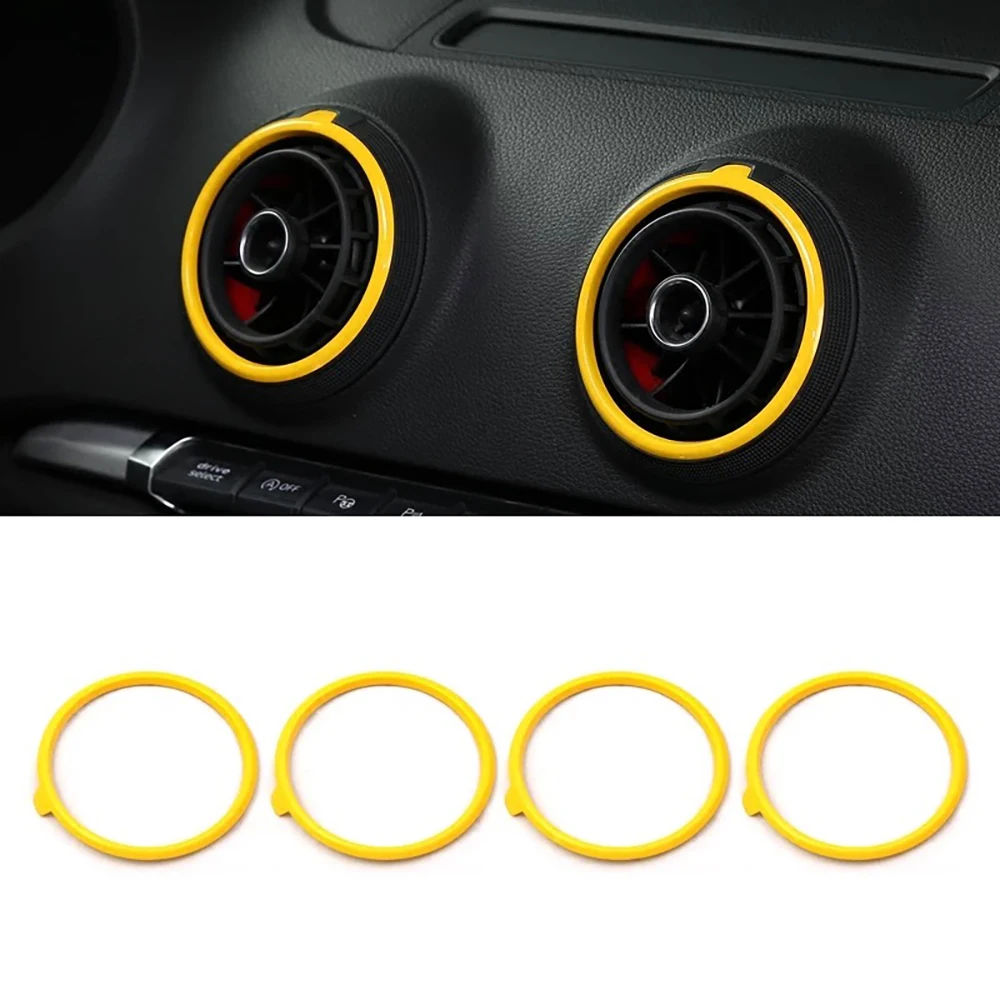 Saída de Ventilação Guarnição para Audi Estilo do Carro Jeazea Condicionado Anel Substituição Capa a3 s3 2020 4 Pçs ac ar 11 High Quality Automóveis e motos