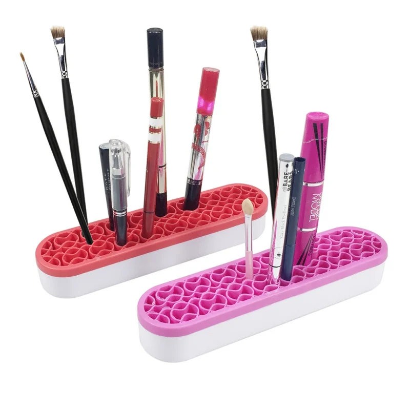 Silicone Makeup Brush Holder Organizer Facial Make Up Brush Drying Rack