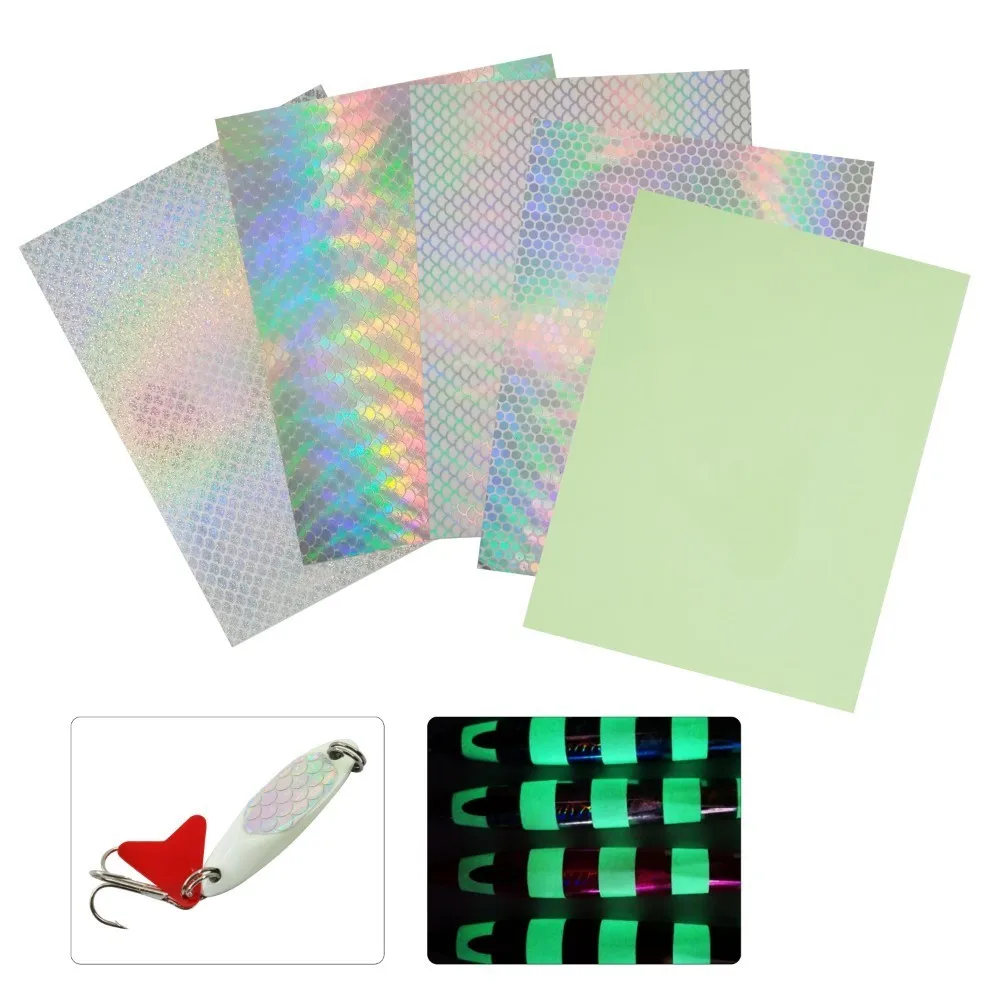 

Hyaena Holographic Lure Sticker Artificial Fish Scale Skin Laser Lure Stickers Minnow Spinner stickers