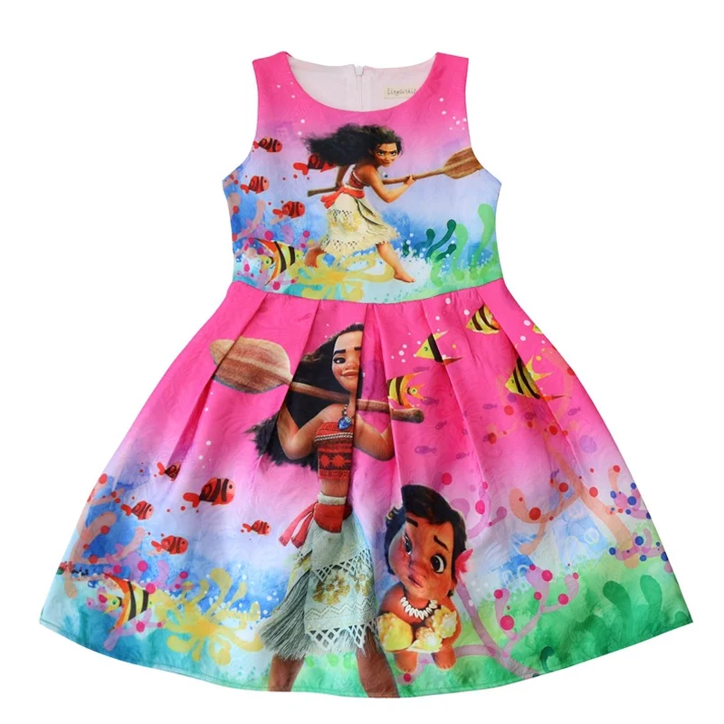 2018 Moana party supplies Vaiana Costume dresses Cosplay Birthday Dress ...