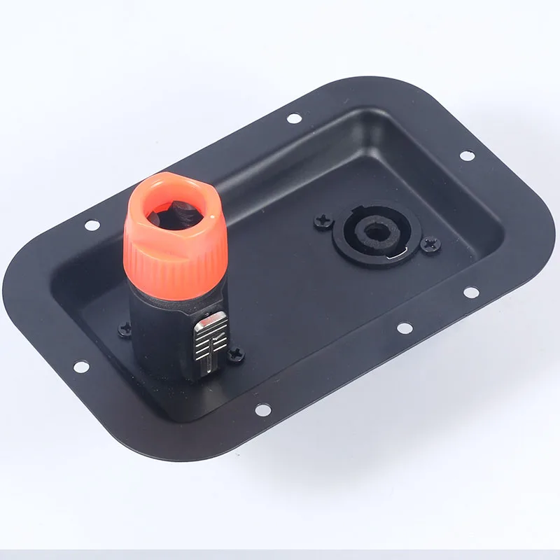 

10pcs/lot Iron double 4-core ohm head plug-in speaker junction box connector Professional stage audio accessories