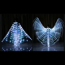 Светодиодный светильник для танцев с крыльями, костюмы на Хэллоуин, сценическая одежда для взрослых E2S