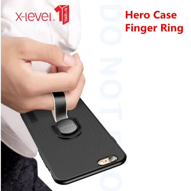 Kopen X Niveau Afneembare Vinger Ring Standhouder Telefoon Case Voor iPhone X iPhone 6 6 s Plus Hard PC matte Back Cover Voor iPhone 8 7 Plu